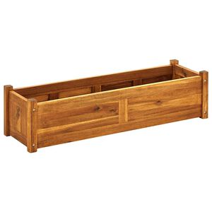 vidaXL Raised Bed Brown Acacia wood 39.4 x 11.8 x 9.8 in Durable