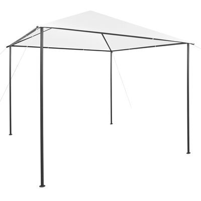 vidaXL Gazebo 9.8'x9.8'x9.5' White 0.6 oz/ft²