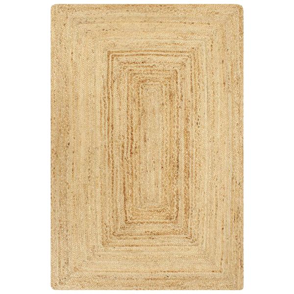vidaXL Area Rug Natural Braided jute and cotton 31.5x63 in Durable