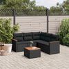 vidaXL Garden Sofa Set Black
