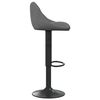 vidaXL Bar Stool Dark Grey Velvet (100% polyester), steel