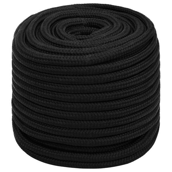 vidaXL Work Rope Black 0.63 " 82.0 ' Polyester