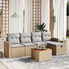 vidaXL Garden Sofa Set Mix Beige and Light Grey