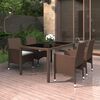 vidaXL Garden Dining Set Brown Poly rattan 59.1 in table Seats Many