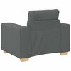 vidaXL Sofa Chair Dark Grey Polyester Fabric, Plywood, Steel Single