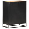 vidaXL Sideboard 23.6"x13.8"x29.5" Rough Mango Wood and Natural Cane