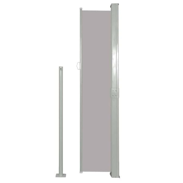vidaXL Side Awning Grey screen, Green grey posts