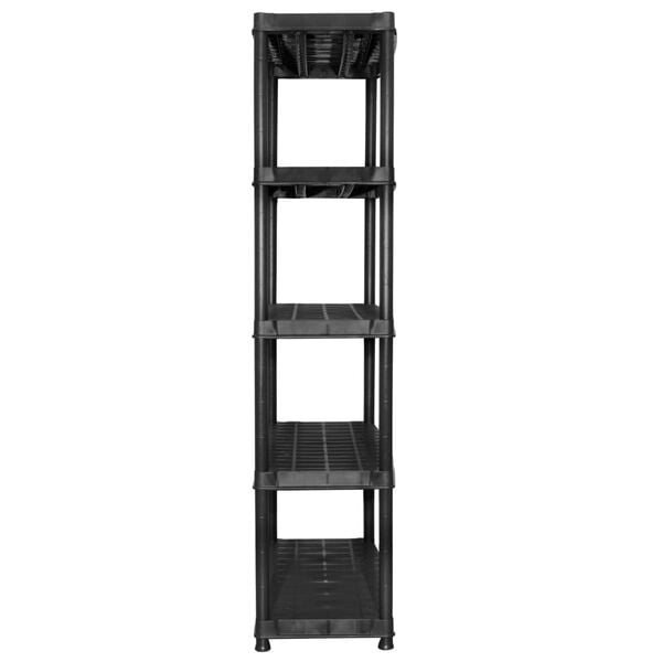 vidaXL Storage Shelf 5-Tier Black 108.1x18.0x72.8" Plastic (3x147686)