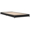 vidaXL Bed Frame Black Engineered wood and steel Single Durable