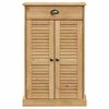vidaXL Shoe Cabinet Honey Wax Solid Pine Wood, Engineered Wood, Metal