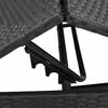 vidaXL Sun Lounger Black PE Rattan Standard Adjustable Footrests