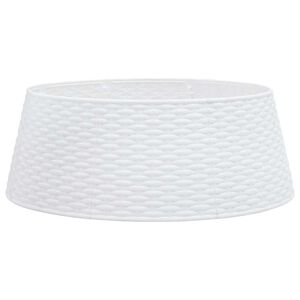 vidaXL Christmas Tree Skirt White Polypropylene 25.6 in diameter