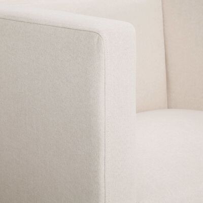 vidaXL Cube Armchair Cream Fabric