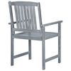 vidaXL Patio Chairs with Cushions 6 pcs Solid Acacia Wood Gray