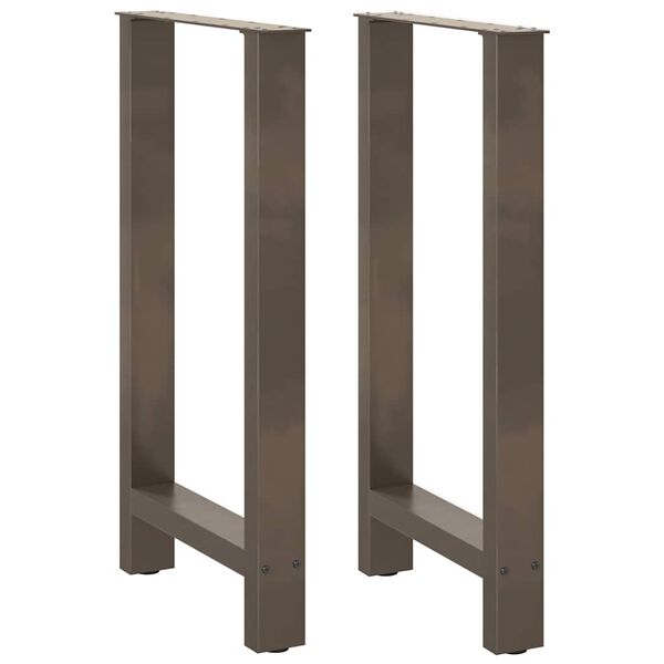 vidaXL Coffee Table Leg Set of 2 Natural Steel Powder-coated steel
