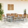vidaXL Garden Dining Set 9 pcs Grey Solid Acacia Wood