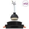 vidaXL Spotlight 12 pcs Black 9 x 9 x 2 cm Aluminium
