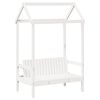 vidaXL Day Bed And Bench Set White Solid Pine Wood