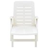 vidaXL Sunlounger White Plastic Standard Foldable Folding Sun Lounger