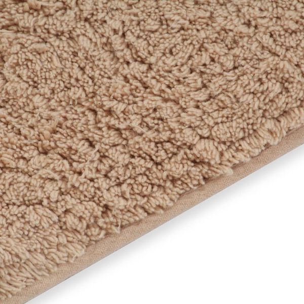 vidaXL Bath Mat Set Beige 100% cotton 24.8 x 36.6 in, 17.3 x 20.5 in