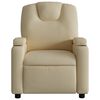 vidaXL Recliner Chair Cream Fabric Medium Adjustable Armrests