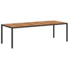 vidaXL Garden Dining Table Black 98.4 x 39.4 x 29.5 in Poly rattan