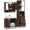 vidaXL Bathroom Furniture Set Brown Oak Engineered wood, Metal Medium