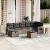 vidaXL Garden Sofa Set Grey Poly Rattan Large Modular Garden Sofa Set