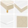 vidaXL Box Spring Bed with Mattress Cream 78.74 x 39.37 in Polyester