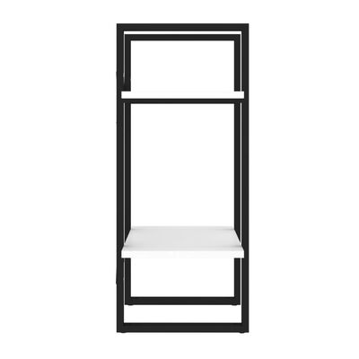 vidaXL 2-Tier Book Cabinet White 15.7"x11.8"x27.6" Engineered Wood