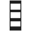 vidaXL Book Cabinet Black Engineered wood Medium Book Cabinet