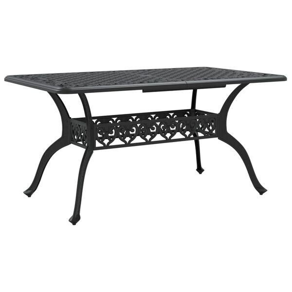 vidaXL Garden Table Black Cast Aluminum Large Durable Garden Table