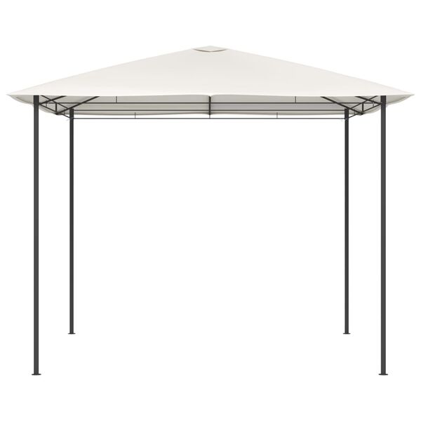 vidaXL Gazebo Cream Steel 9.8x9.8ft Durable Gazebo Square Modern