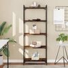 vidaXL Bookcase Smoked Oak Engineered wood, Metal Large Adjustable Feet