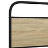 vidaXL Bed Frame Sonoma Oak Steel, engineered wood Twin Bed Frame