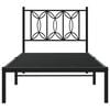 vidaXL Bed Frame Black Steel Small Single Bed Frame Rectangular