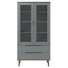 vidaXL Display Cabinet Grey