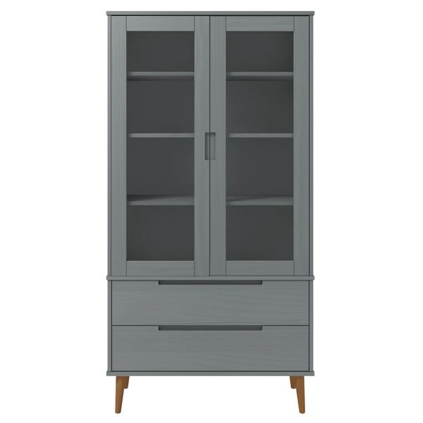 vidaXL Display Cabinet Grey