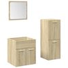 vidaXL Bathroom Furniture Set Sonoma Oak Engineered Wood Medium
