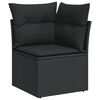 vidaXL Garden Sofa Set Set of 12 Black