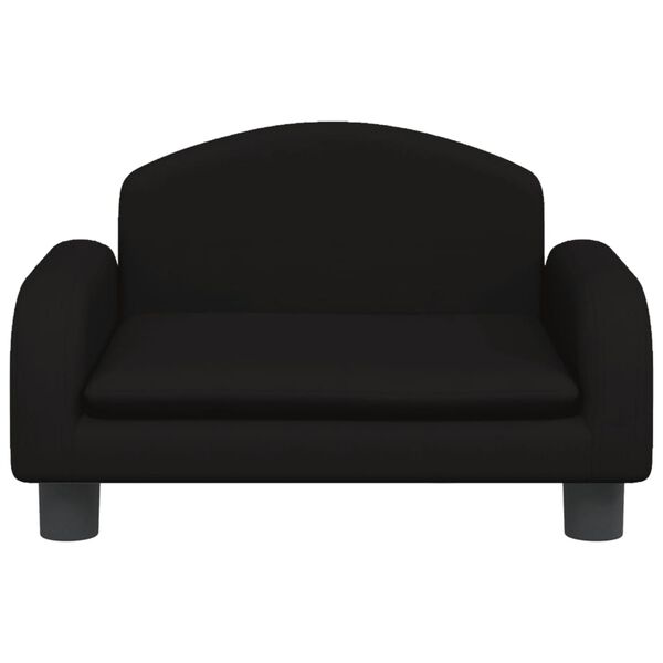 vidaXL Kids Sofa Black Fabric (100% polyester), Pine wood, Foam Mini