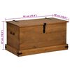 vidaXL Storage Chest Honey brown Solid pine wood with metal Medium