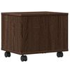 vidaXL Printer Stand with Wheels Brown Oak 16.1"x12.6"x13.6"