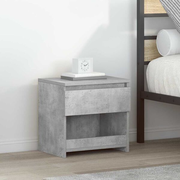 vidaXL Nightstand Set of 2 Concrete Grey Engineered Wood Standard