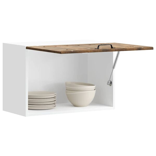 vidaXL Kitchen Wall Cabinet Smoked oak Engineered wood 23.6x12.2x15.7 in