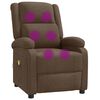 vidaXL Massage Recliner Brown Fabric