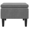 vidaXL Stool Dark Grey Velvet (100% polyester), Rubberwood, Foam Compact