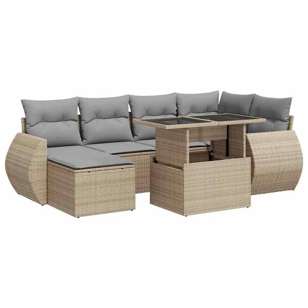vidaXL Garden Sofa Set Beige