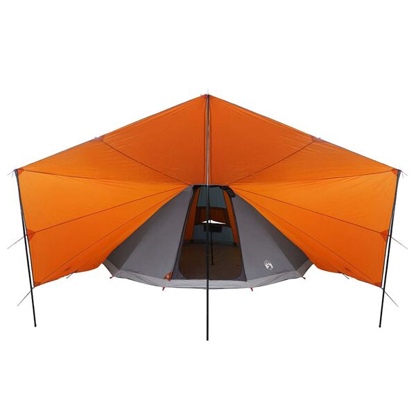 vidaXL Family Tipi Tent Folding Grey and Orange 510 x 690 x 330 cm