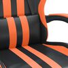 vidaXL Gaming Chair Black and Orange Faux Leather